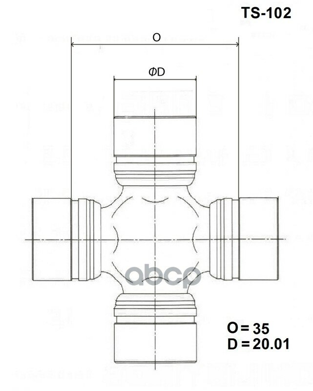 Крестовина карданного вала - Toyo арт. TS-102