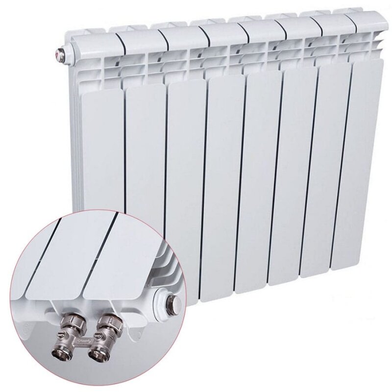 Алюминиевый радиатор Rifar Alum Ventil 350 - 13 секций нижнее левое подключение