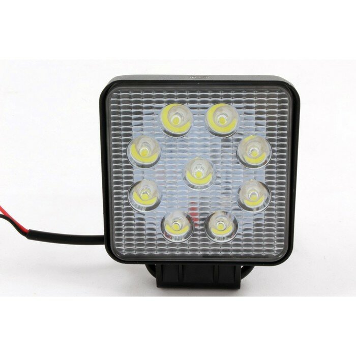 фото Фара светодиодная OFF ROAD, KS-WSQ009S (SLIM), 9 диодов, 27 Вт, направленный свет, алюминиевый корпус, пылевлагозащищенный, 105х28х125 мм, 12/24 В