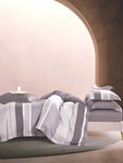 Постельное белье из тенселя TS-095 Elin (кремовый-серый), 1,5 спальный (наволочки 70x70) - изображение