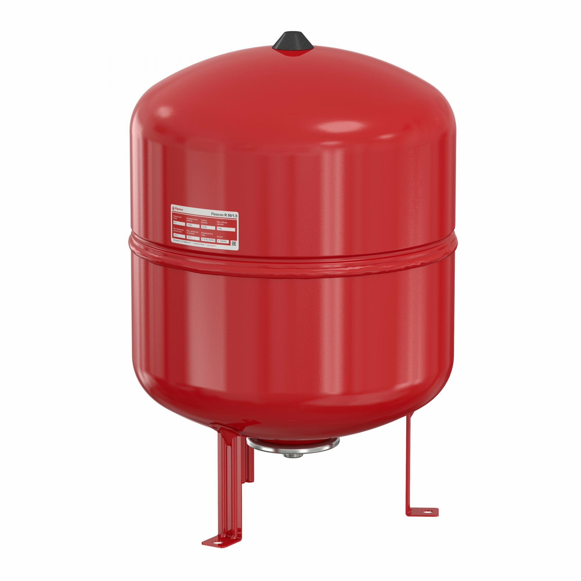 Flamco Расширительный бак на отопление 50 л. Flexcon Top (цвет красный)