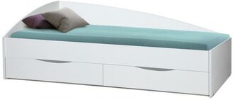 Кровать Олимп Фея - 3 асимметричная 2000х900 Белый