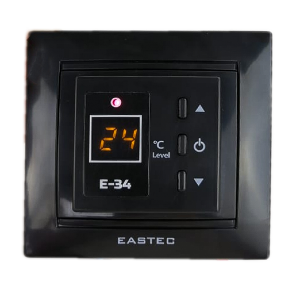 Терморегулятор теплого пола E-34 (встраиваемый) черный - фотография № 1
