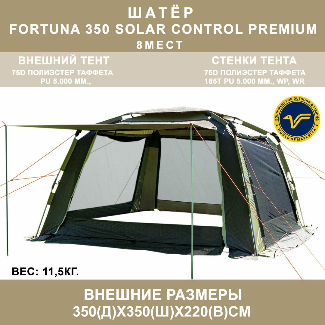 Автоматический шатер World of Maverick Fortuna 350 Solar Control Premium