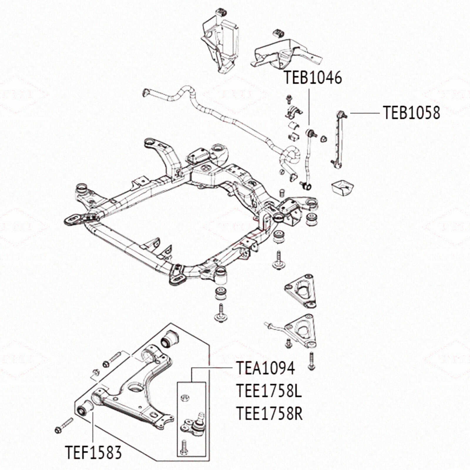 Рычаг подвески передний левый OPEL Astra/Meriva/Zafira 04- TATSUMI