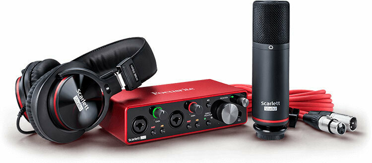 FOCUSRITE Scarlett 2i2 Studio 3rd Gen студийный комплект (Scarlett 2i2 3rd Gen, наушники, микрофон, ПО, микрофонный кабель).