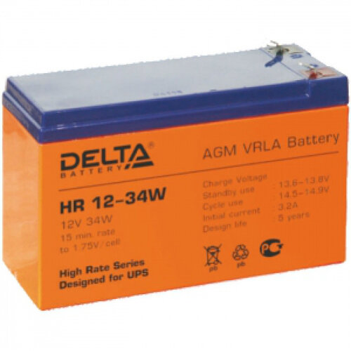 Аккумуляторная батарея DELTA Battery HR 12-34W 12В 9 А·ч