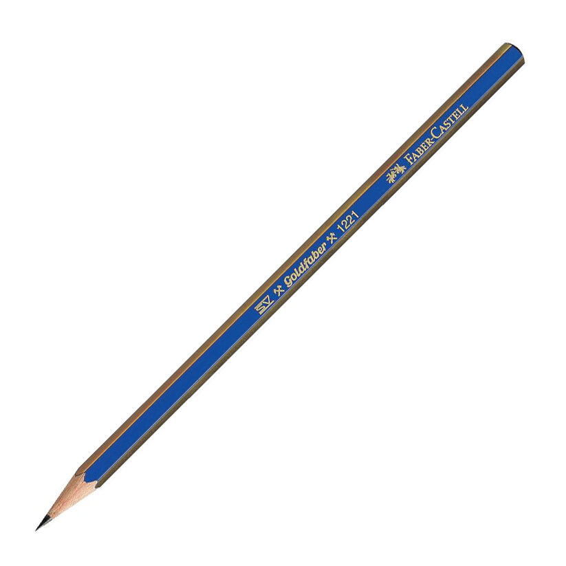 Карандаш чернографитный Faber-Castell Goldfaber 1221 шестигранный, твёрдость 5В