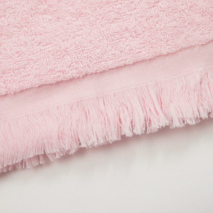 Полотенце махровое LoveLife Fringe 30х60 светло-розовый,100% хлопок, 360 г/м2 - фотография № 2