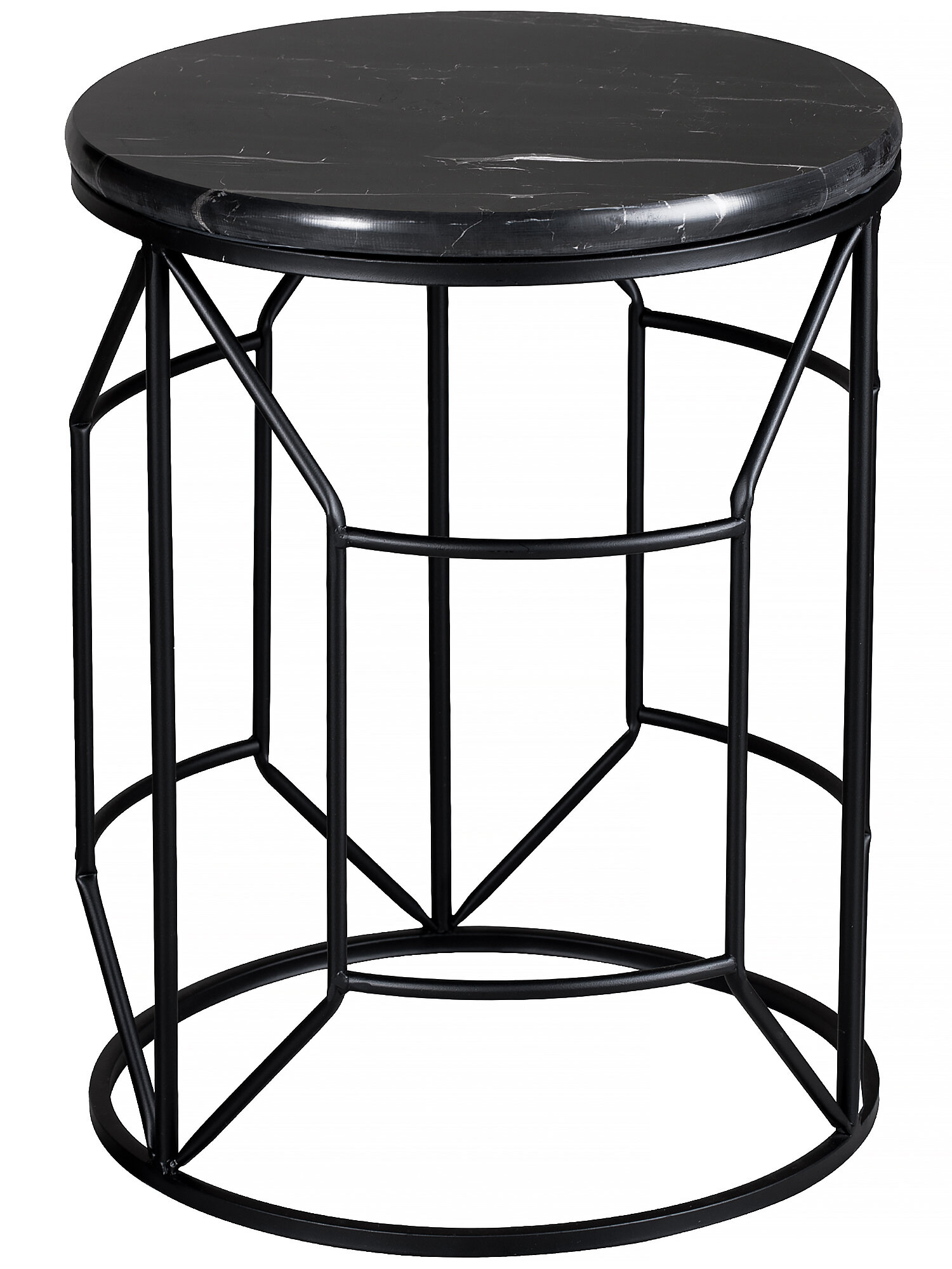 54-261 Столик интерьерный с черным мрамором 35х35х45см, Glasar - фотография № 3