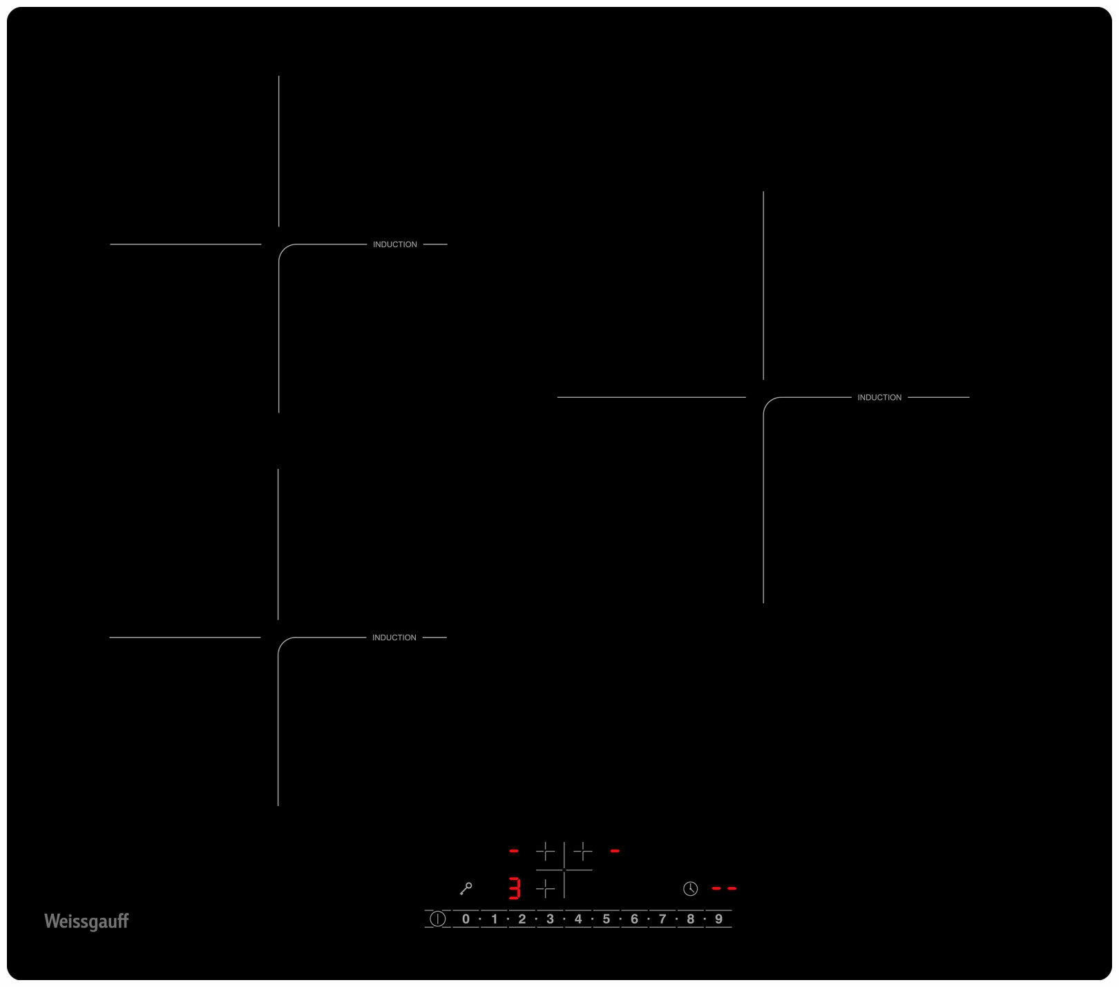 Встраиваемая электрическая варочная панель Weissgauff HI 630 BSC