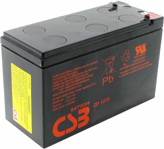 Аккумуляторная батарея CSB GP 1272 F1 12В 7.2 А·ч