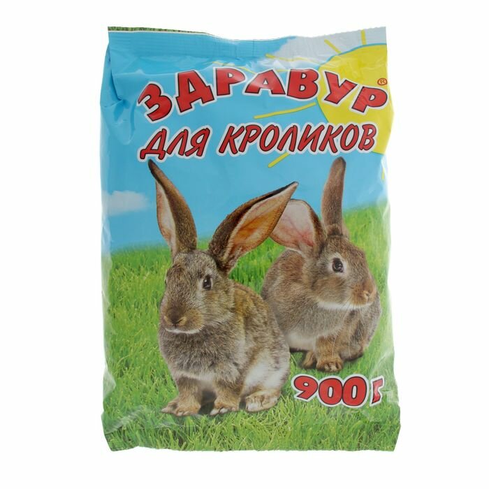 Премикс "Здравбур" для кроликов, 900 г - фотография № 1