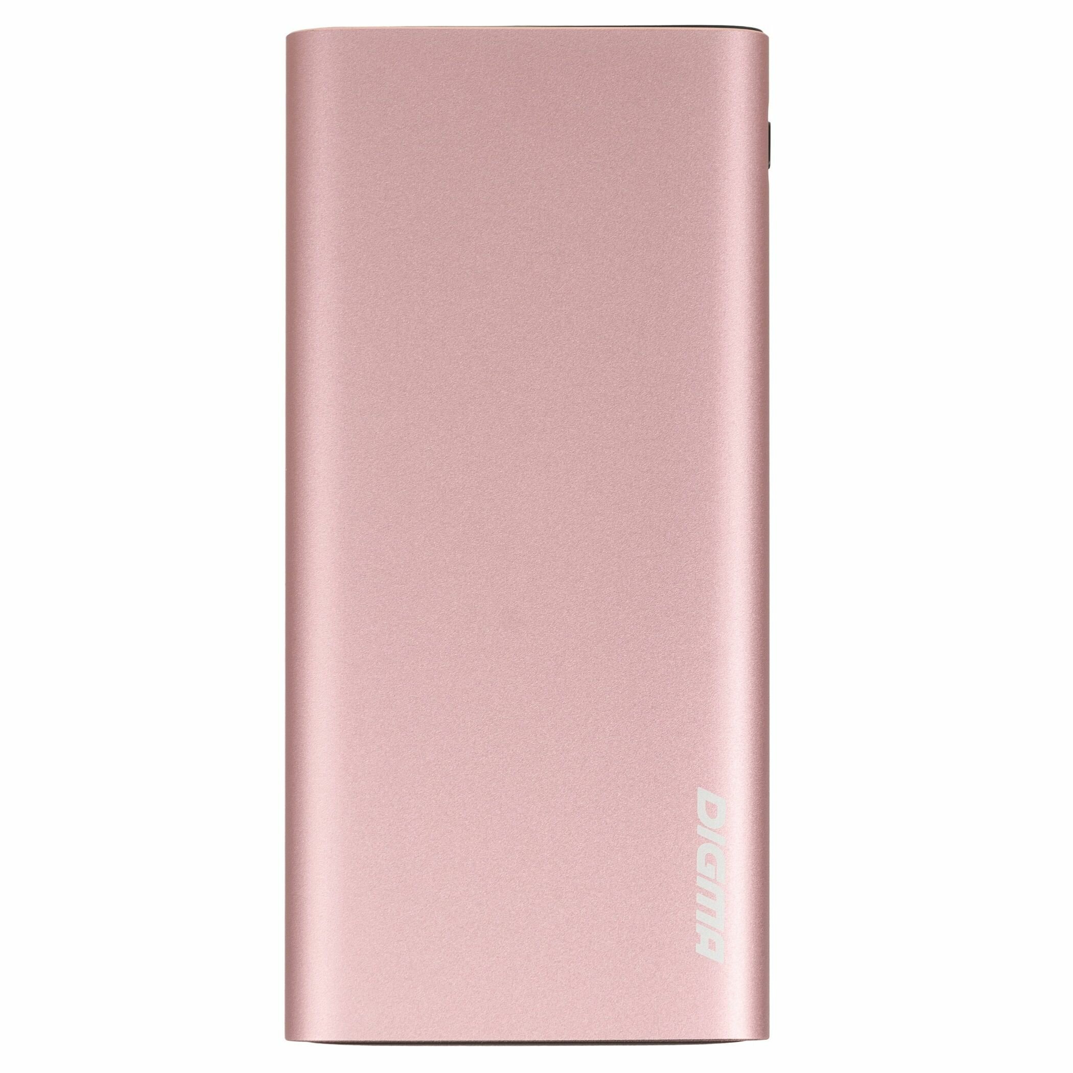 Портативный аккумулятор (Power Bank) Digma DGPF20F 20000mAh 3A QC PD 20W 2xUSB розовый