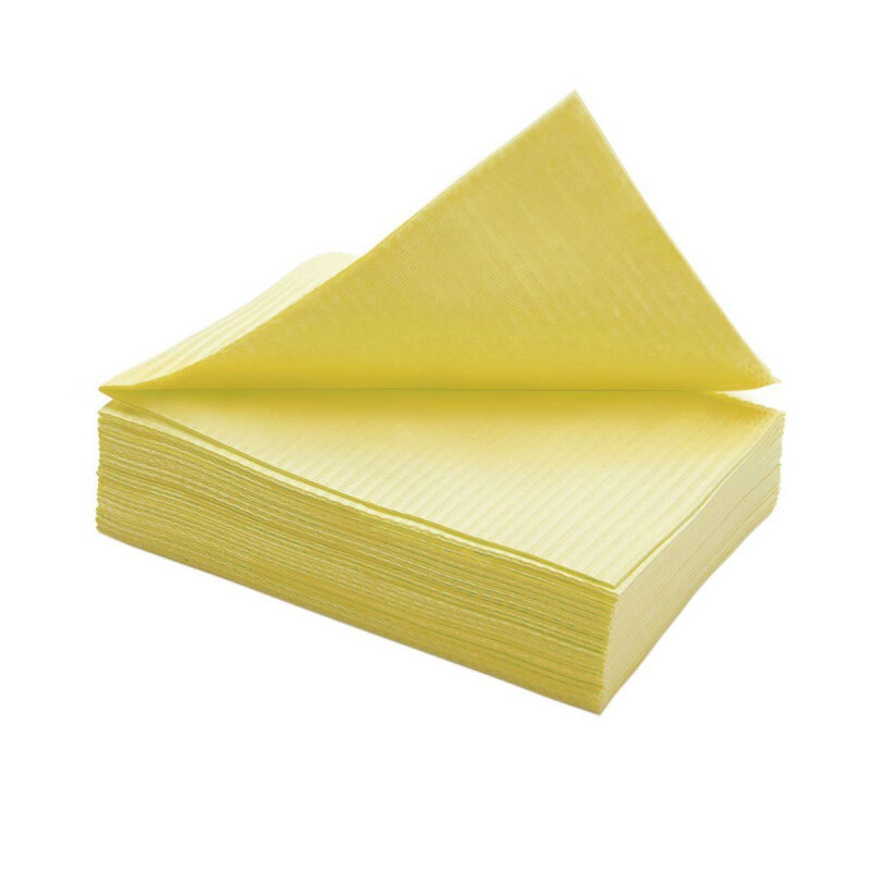 Салфетка Салфетки ламинир,Standart 33x45см, желтые 500 шт/уп, бумага + п/э - фотография № 3