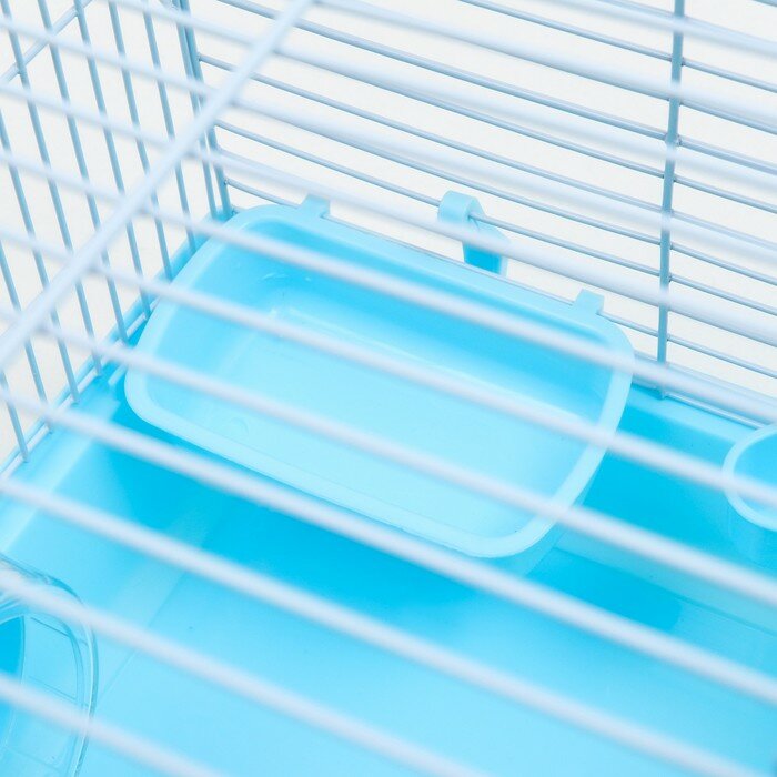 Пижон Клетка для грызунов "Пижон", с наполнением 47 х 30 х 27 см, голубая - фотография № 5