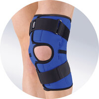Бандаж на коленный сустав Ортез на колено Усиленный наколенник с ребрами жесткости Фиксатор колена ORTO Размер XL