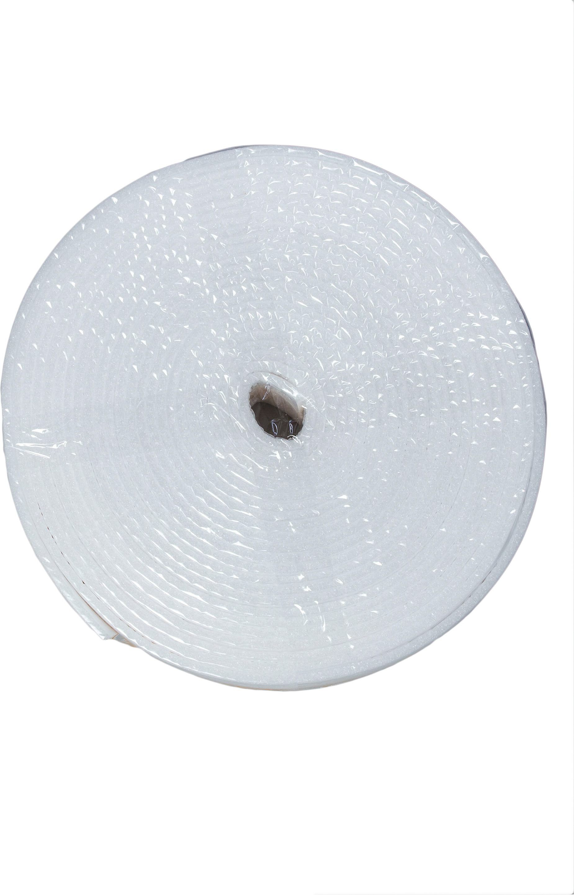 фото Кромочная демпферная лента с фартуком самоклеящаяся 100x8 мм 20 м белая