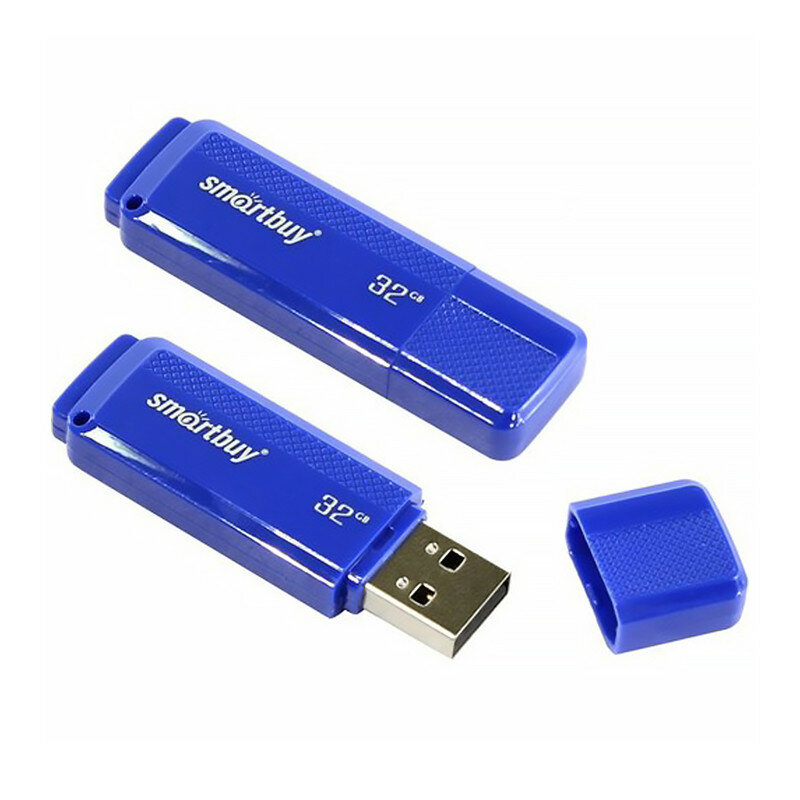 Память Smart Buy "Dock" 32GB, USB 2.0 Flash Drive, синий, 248797