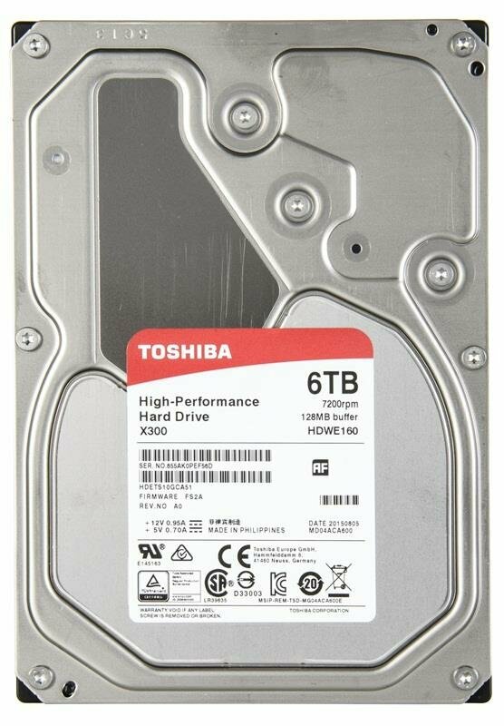   Toshiba 6 TB HDWE160EZSTA