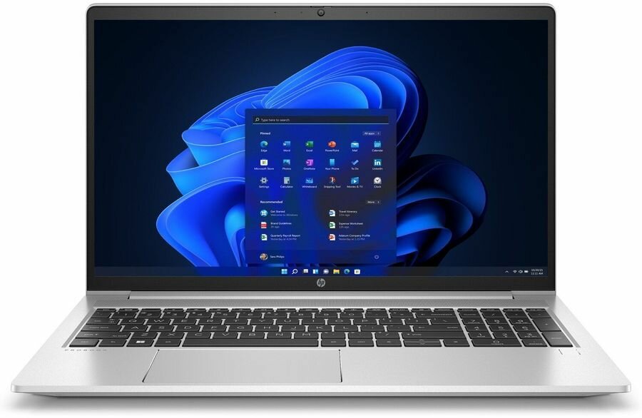 Ноутбук HP ProBook 455 G9, 15.6", IPS, AMD Ryzen 5 5625U 2.3ГГц, 6-ядерный, 8ГБ DDR4, 512ГБ SSD, AMD Radeon , Windows 11 Professional, серебристый 6S6K2EA