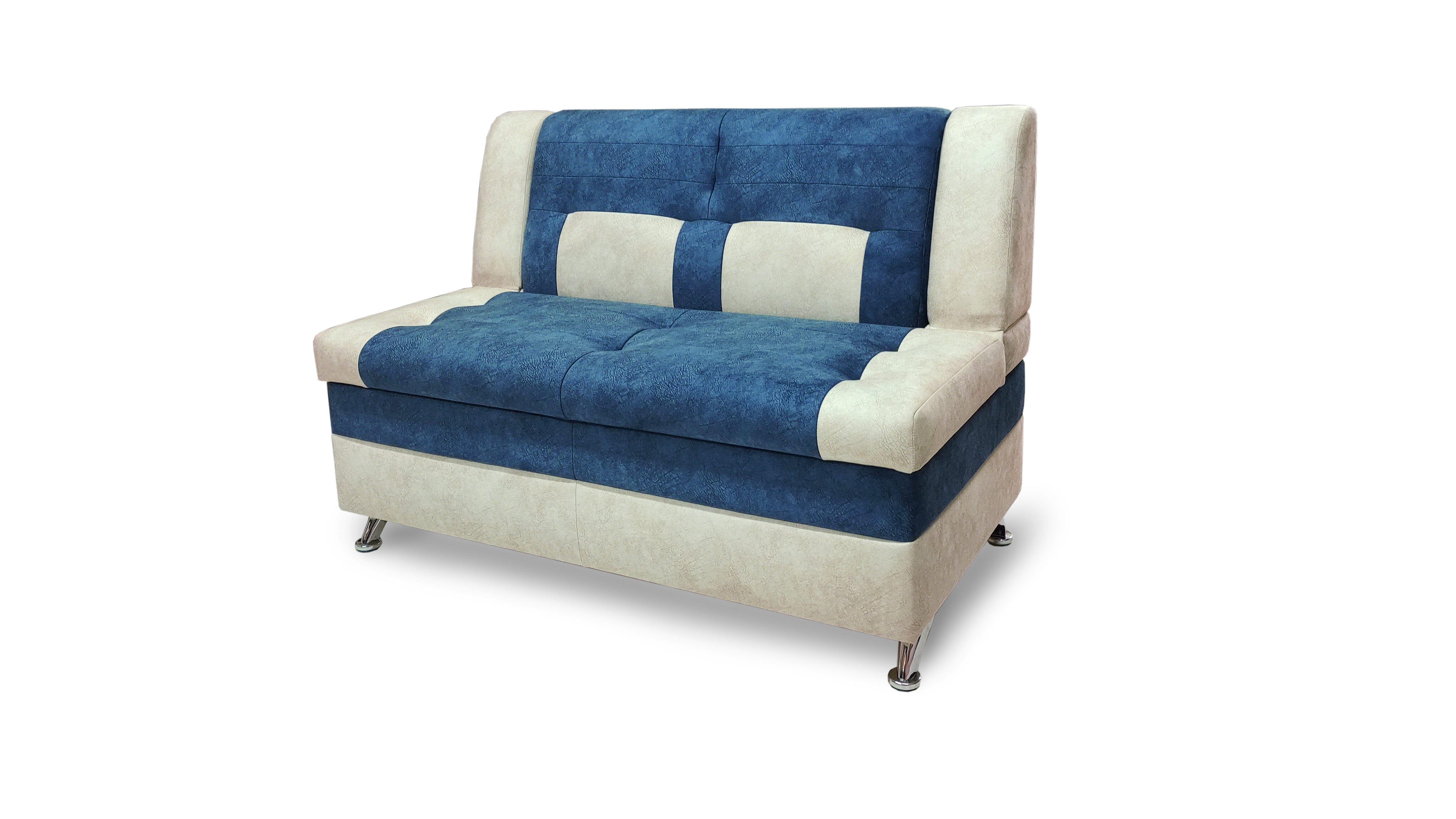 Кухонный диван с подлокотниками Форум-10 (120см) Синий - фотография № 7