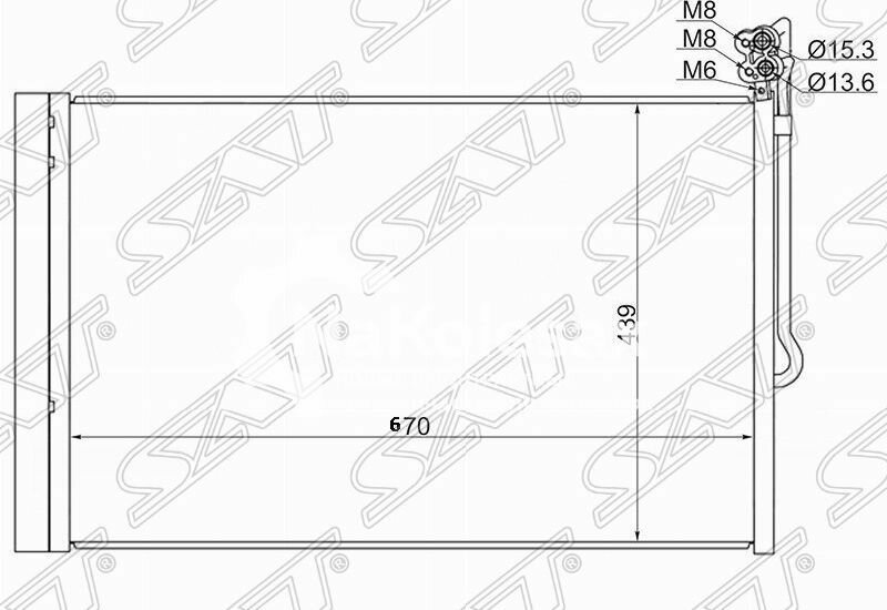 Радиатор кондиционера VOLKSWAGEN TOUAREG 10 Артикул производителя: ST-VW62-394-0