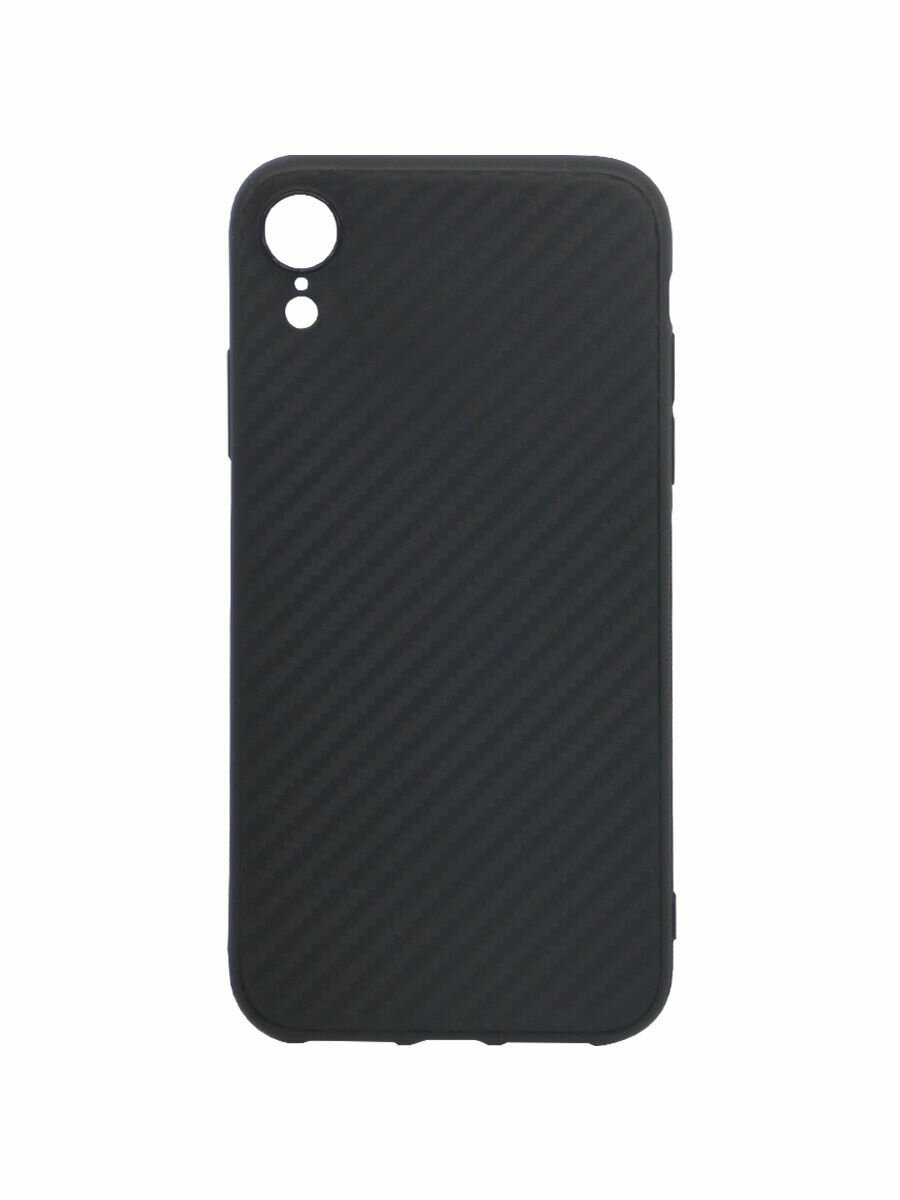 Ультратонкий силиконовый чехол для телефона Apple iPhone 11 Pro с текстурой под карбон силикон (Черный)