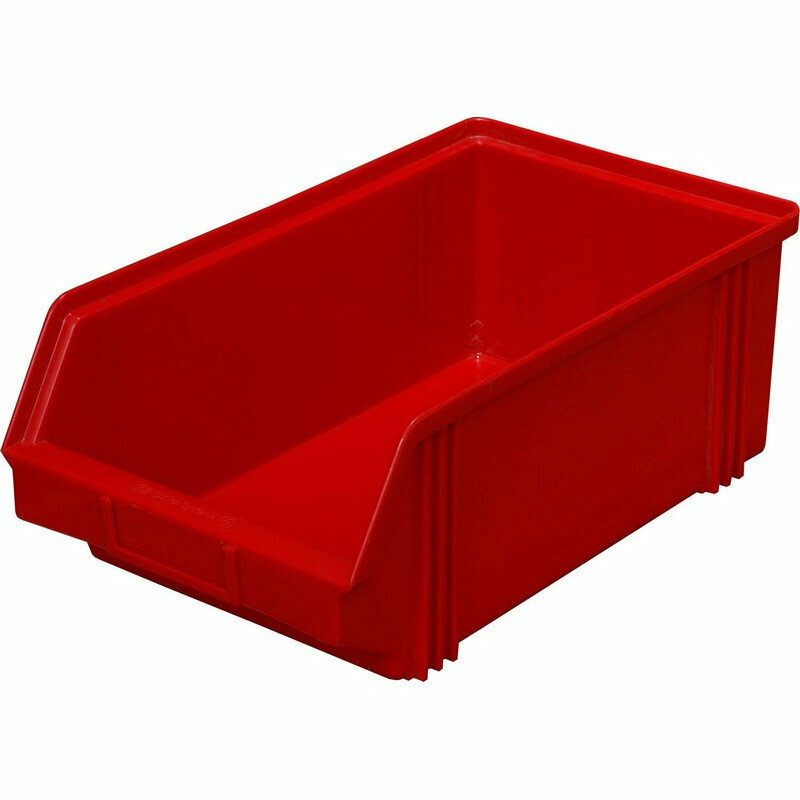 Ящик (лоток) универсальный полипропиленовый 400x230x150 мм красный, 1028929 - фотография № 1