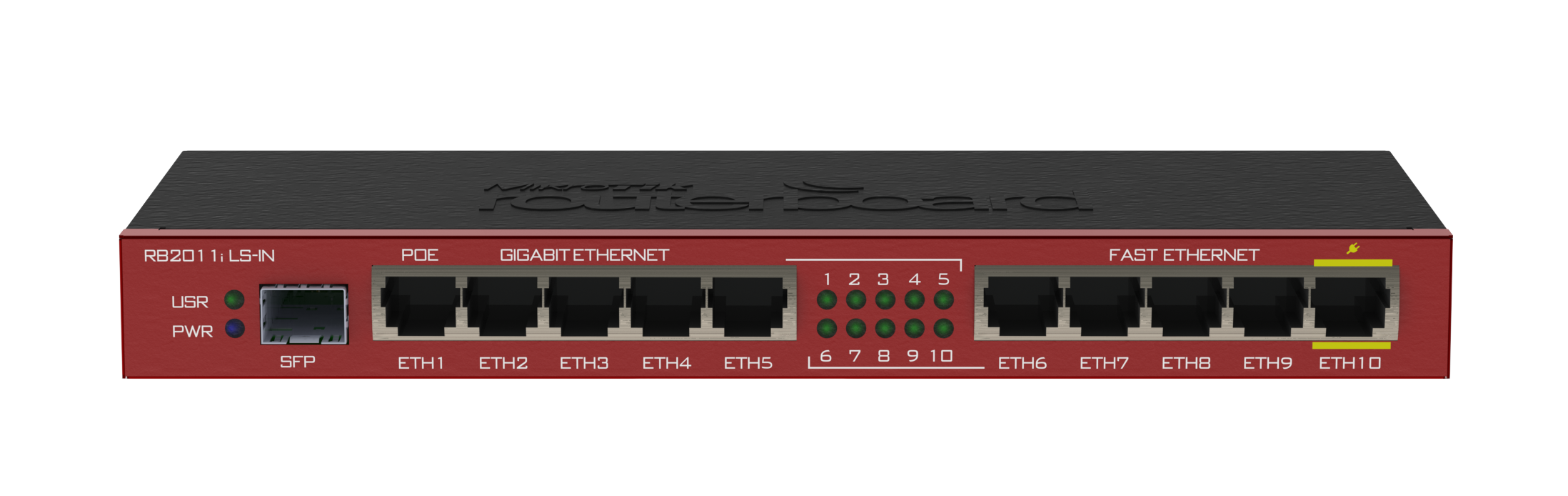 Маршрутизатор MikroTik RB2011iLS-IN /PoE 1шт./1Gbe 5шт./100Mb/s /