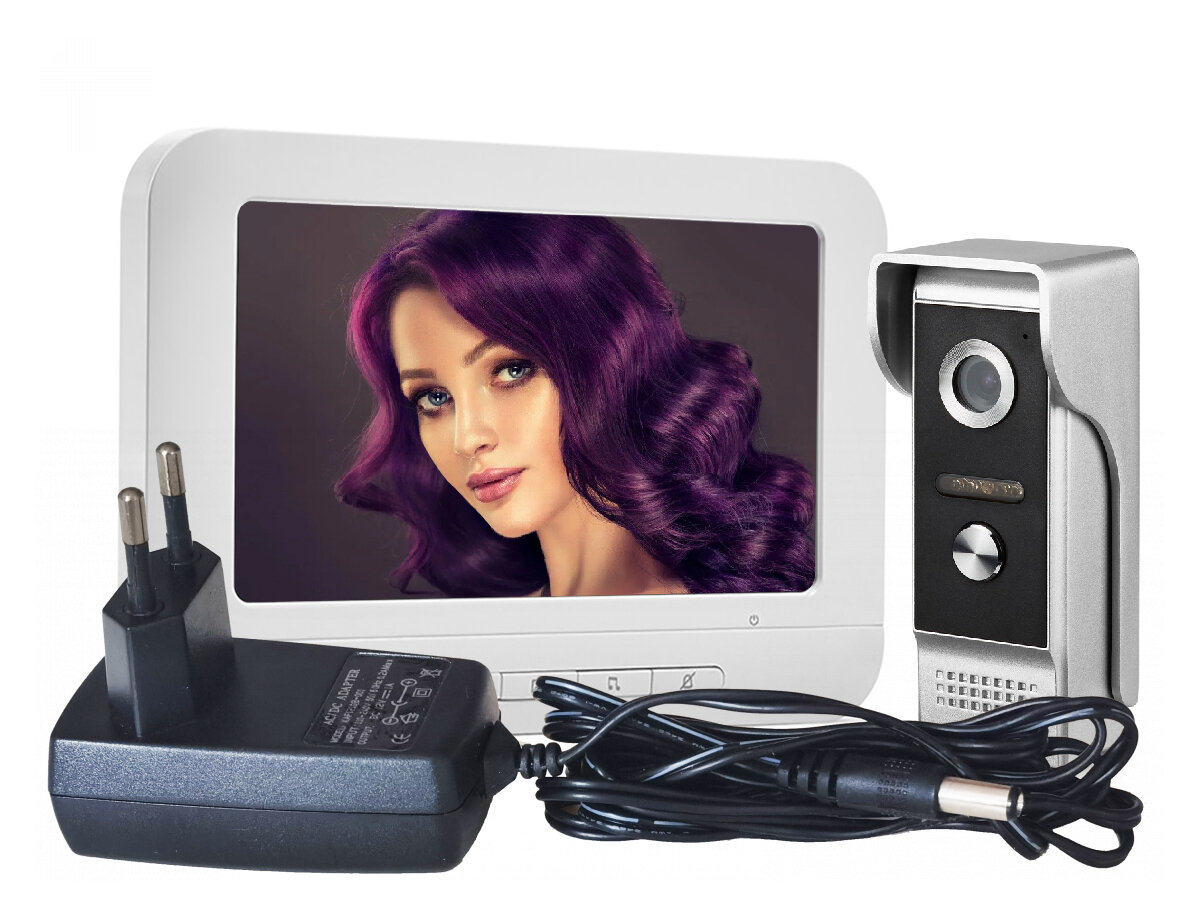 Цветной HD видеодомофон с управлением электрозамком ЕР-7100 (G7586807V) видеодомофон для частного дома. Ночная подсветка.