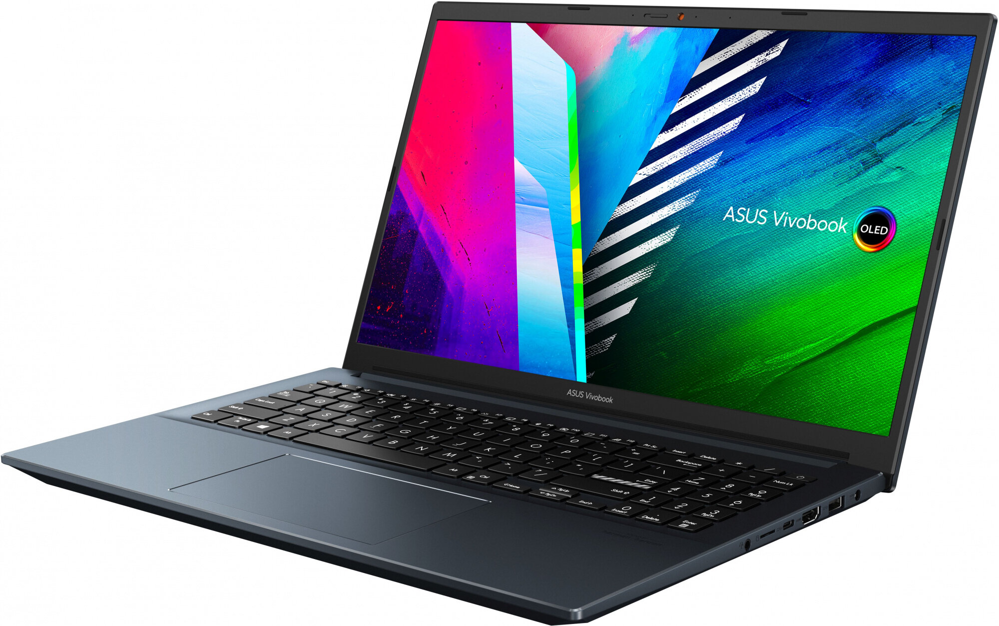 ASUS Ноутбук Asus Vivobook Pro 15 OLED M3500QC-L1339 Ryzen 5 5600H 16Gb SSD512Gb NVIDIA GeForce RTX 3050 4Gb 15.6" OLED FHD (1920x1080) noOS blue WiFi BT Cam 90NB0UT2-M004K0