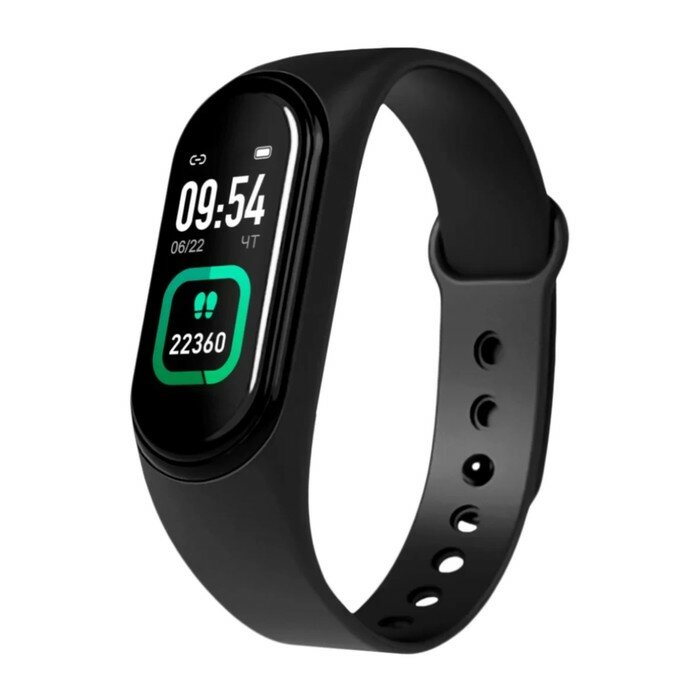 Geozon Фитнес-браслет Geozon Heart Rate G-SM09BLK, 0.96", TFT, шагомер, пульсометр, 90мАч, черный