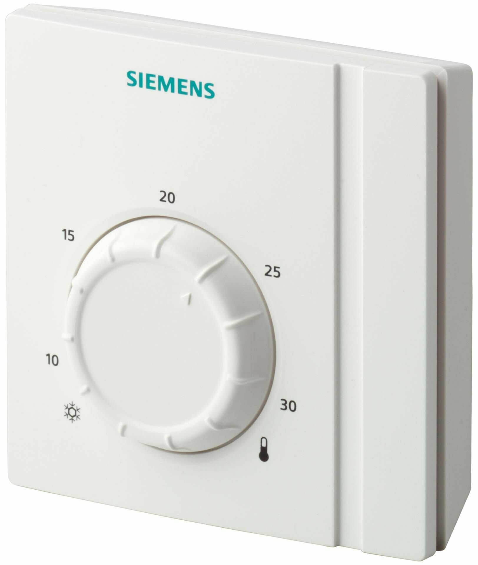 Комнатный термостат RAA21 производства Siemens накладного монтажа с задатчиком температуры, без расписания, для радиаторов и управления котлом