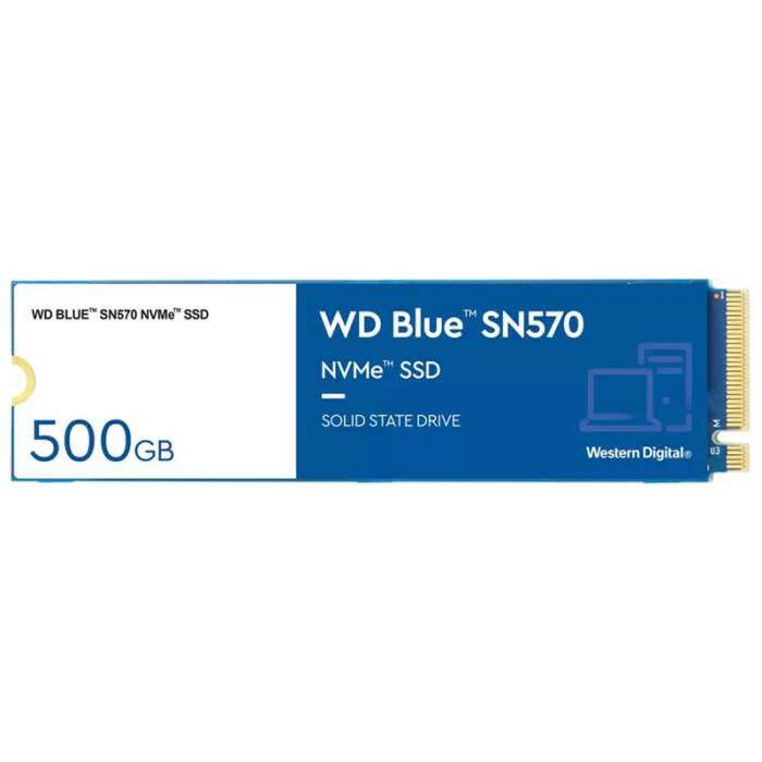 Твердотельный накопитель Western Digital SSD BLUE SN570 NVMe 500Gb M.2 2280 WDS500G3B0C, 1 year