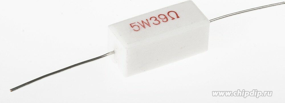 SQP 5 Вт 39 Ом 5% Резистор проволочный мощный (цементный)