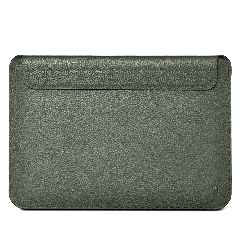 Чехол Wiwu для Macbook 13.3" air Geniunie Leather Laptop Sleeve Dark Green