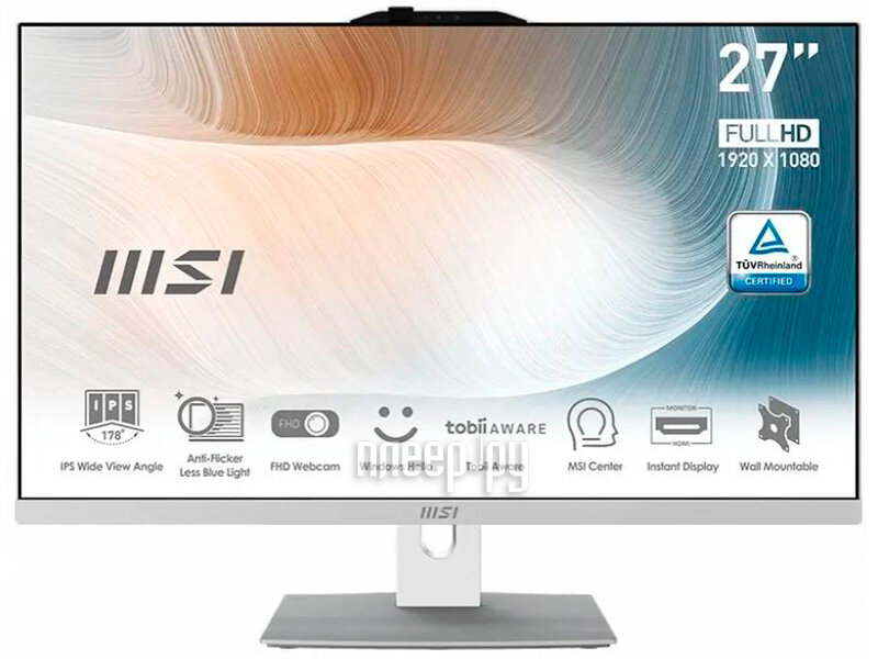 Моноблок MSI Modern AM272P 12M-238XRU 27" FHD i5-1240P/16Gb/512Gb SSD/k+m/DOS/White 9S6-AF8212-238