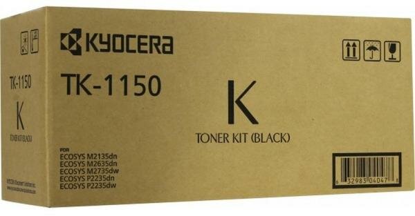 Картридж Kyocera TK-1150 для Kyocera P2235dn P2235dw M2135dn M2635dn M2735dw черный 3000стр