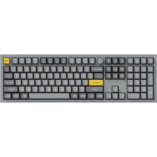 Клавиатура KEYCHRON Q6-N3, RGB, Brown Switch, 104 кнопоки, Gray