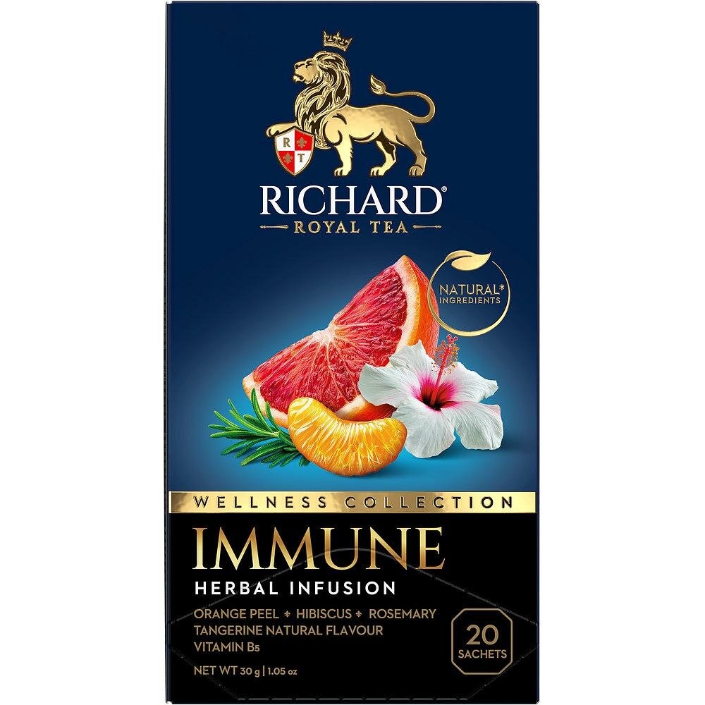Упаковка из 12 штук Чай Richard Royal Immune 1,5г х 20 с ярл. в конверте