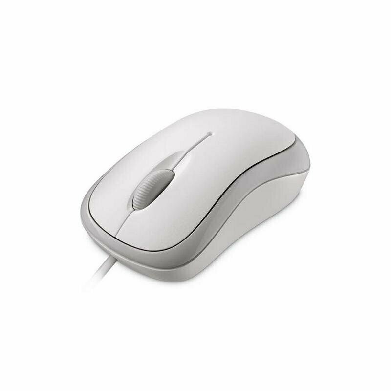 Мышь компьютерная Microsoft Basic Mouse USB белая, 1276582