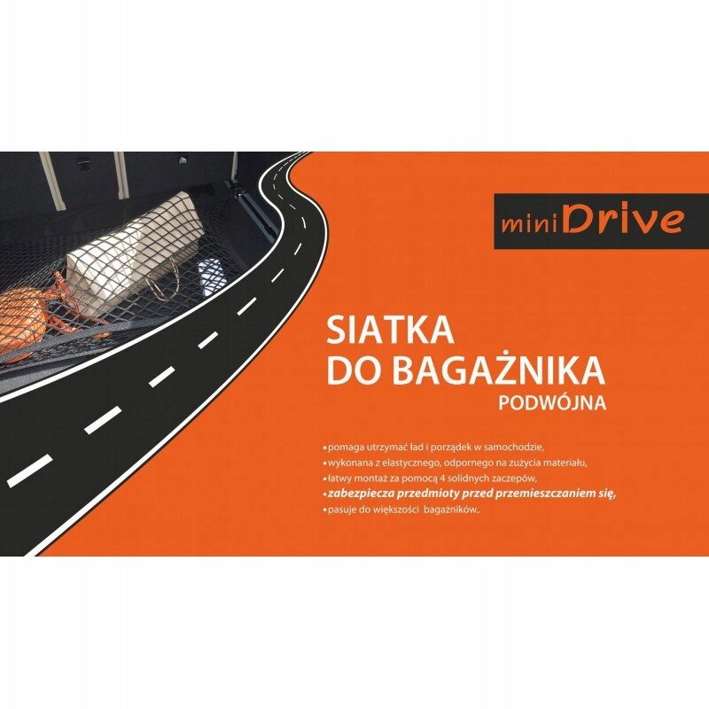 miniDrive Сетка для багажника MiniDrive двойная размер 80*60