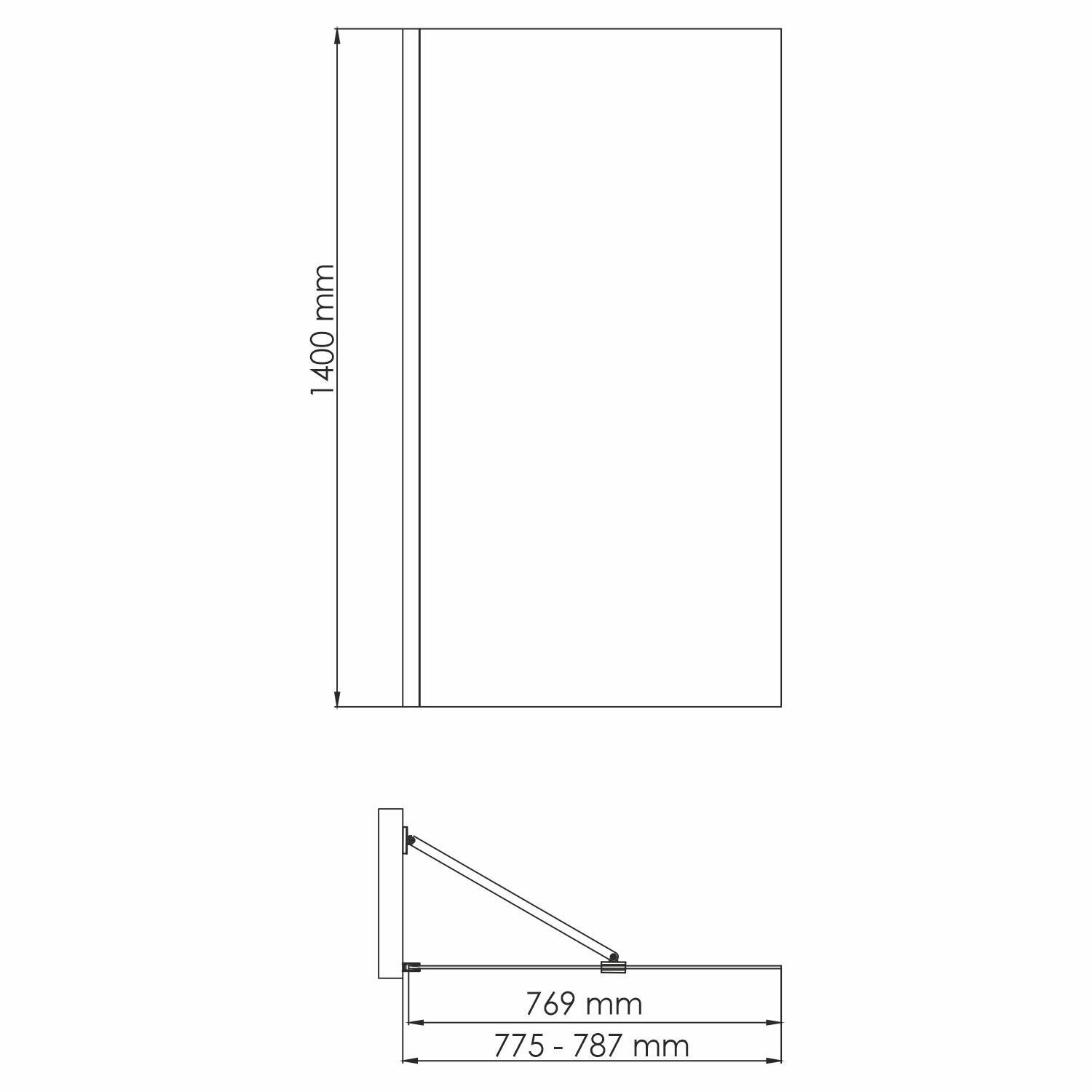 Стеклянная шторка на ванну WasserKRAFT Aisch 55P01-80 Fixed золото - фотография № 3