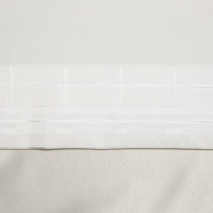 Штора портьерная "Этель" 270×300 см, двусторонний блэкаут, цвет Серебряный, пл. 240 г/м2, 100% п/э./В упаковке шт: 1 - фотография № 6