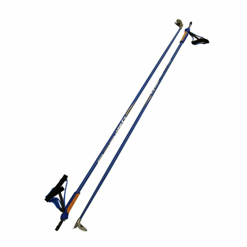 Палки лыжные STC Cyber Blue деколь гибрид 60/40 170 см