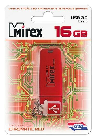 Флешка 16Gb Mirex Chromatic USB 3.0 красный 13600-FM3СHR16