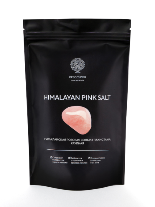 Розовая гималайская соль Epsom.pro 2,5 кг крупная