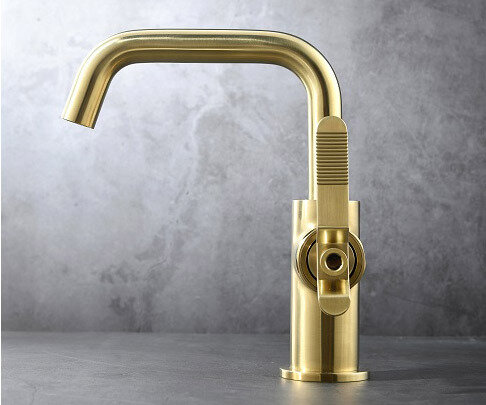 Смеситель на раковину Bronze de Luxe 1760'S Loft матовое золото