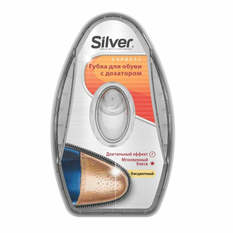Губка-блеск для обуви с дозатором Silver бесцветная (PS2007-03), 1041041